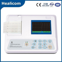 Máquina de electrocardiograma de ECG de 3 canales con pantalla táctil digital portátil médica HE-03A