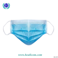 En stock Máscara autoprotectora no tejida desechable para colgar en los oídos para adultos altamente filtrada de 3 capas