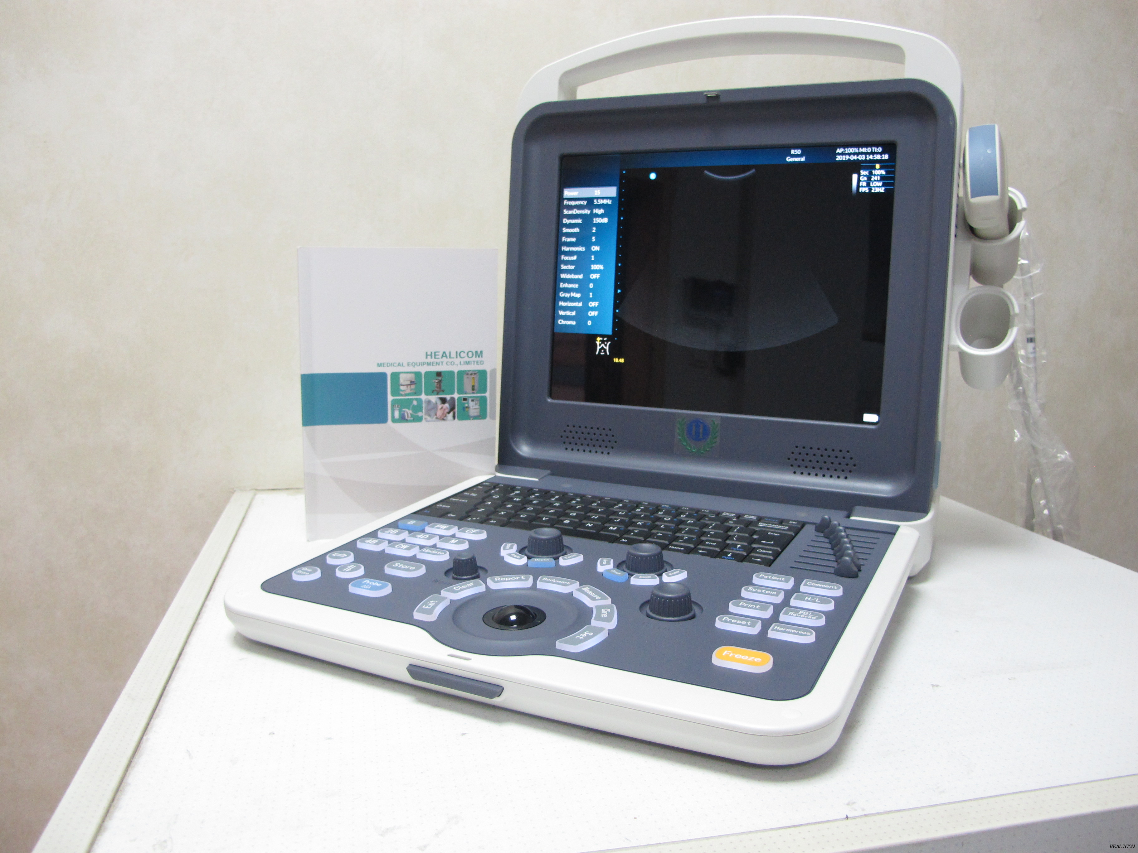 Escáner de ultrasonido Doppler color digital portátil de alta calidad HUC-260