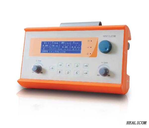 Equipo médico hospitalario HV-100E Máquina de respiración Transporte en ambulancia Ventilador de UCI portátil para el tratamiento del coronavirus