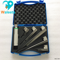 Laringoscopio veterinario con mango de fibra óptica de acero inoxidable WTL-DG 304 de alta calidad para clínica de animales