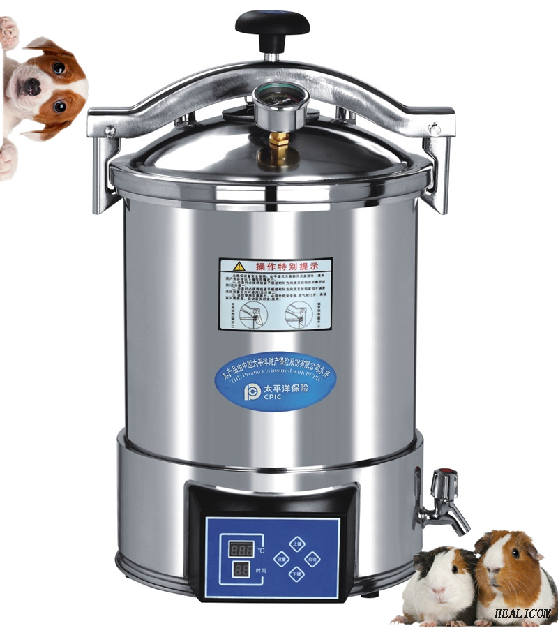 Precio barato WTA-HDD esterilizador de vapor a presión de autoclave portátil médico veterinario de acero inoxidable para animales